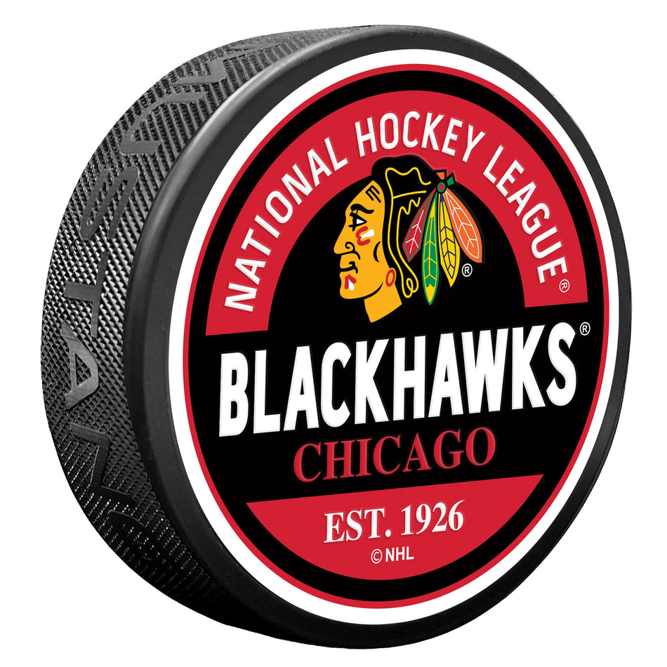 NHL Chicago Blackhawks Arrow Puck Textured