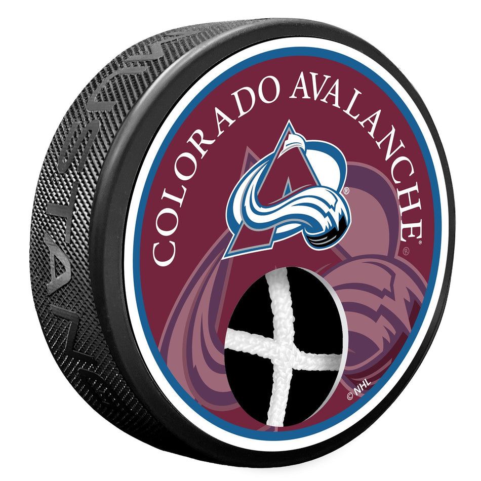 Colorado Avalanche Puck - Game Used Net