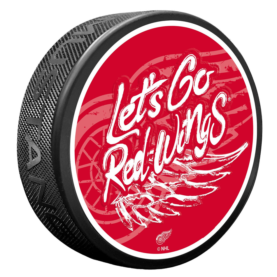 Detroit Red Wings Puck - Let's Go