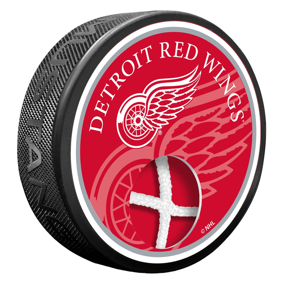 Detroit Red Wings Puck - Game Used Net