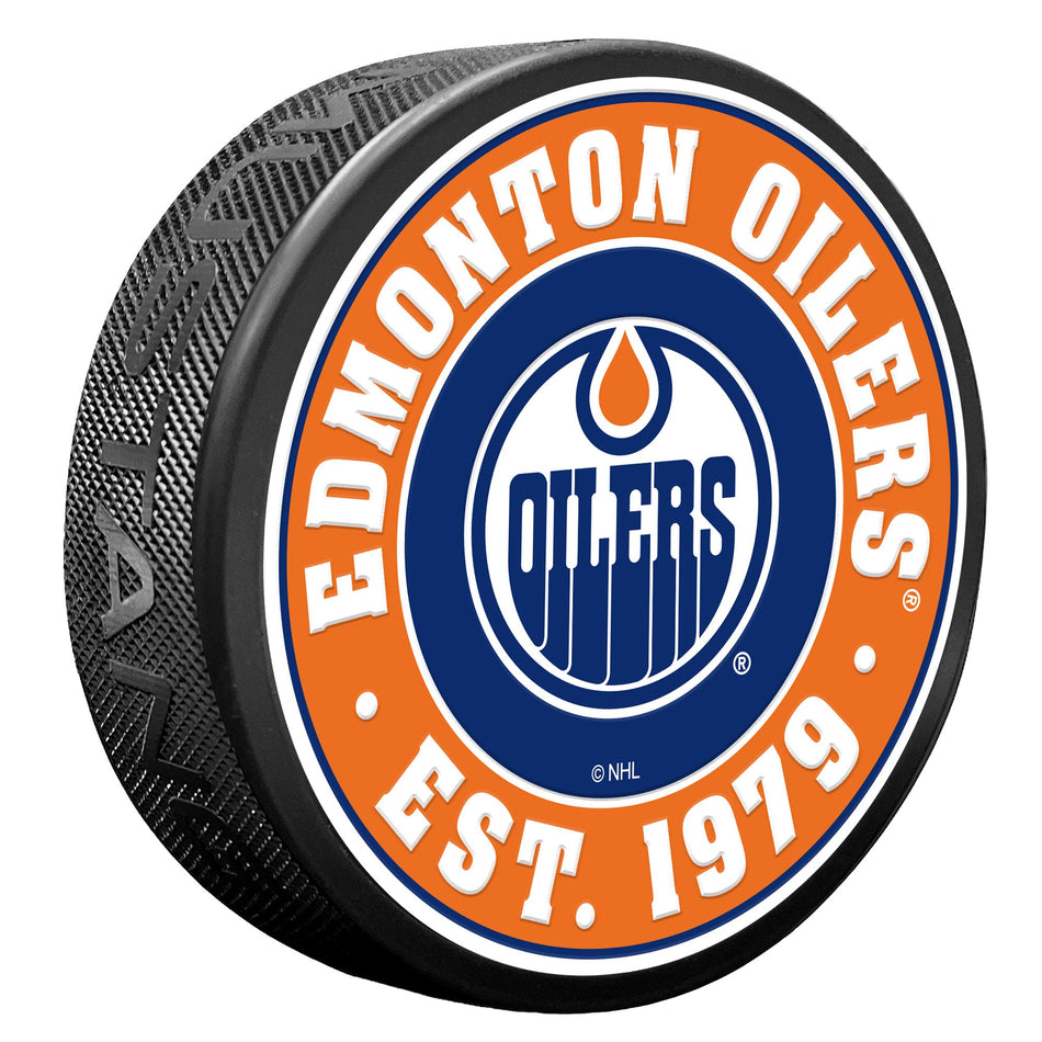 Edmonton Oilers Established Textured Puck