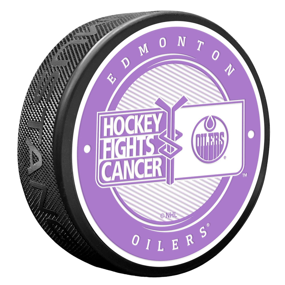Edmonton Oilers Puck - Hockey Fights Cancer