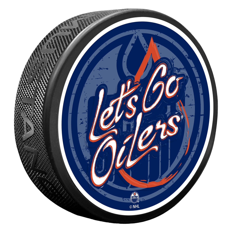 Edmonton Oilers Puck - Let's Go