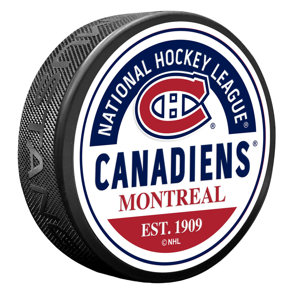 Montreal Canadiens Block Textured Puck