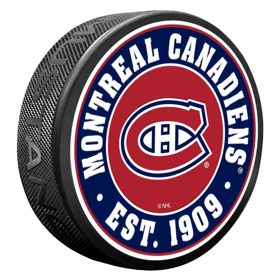 Montreal Canadiens Team Established Textured Puck