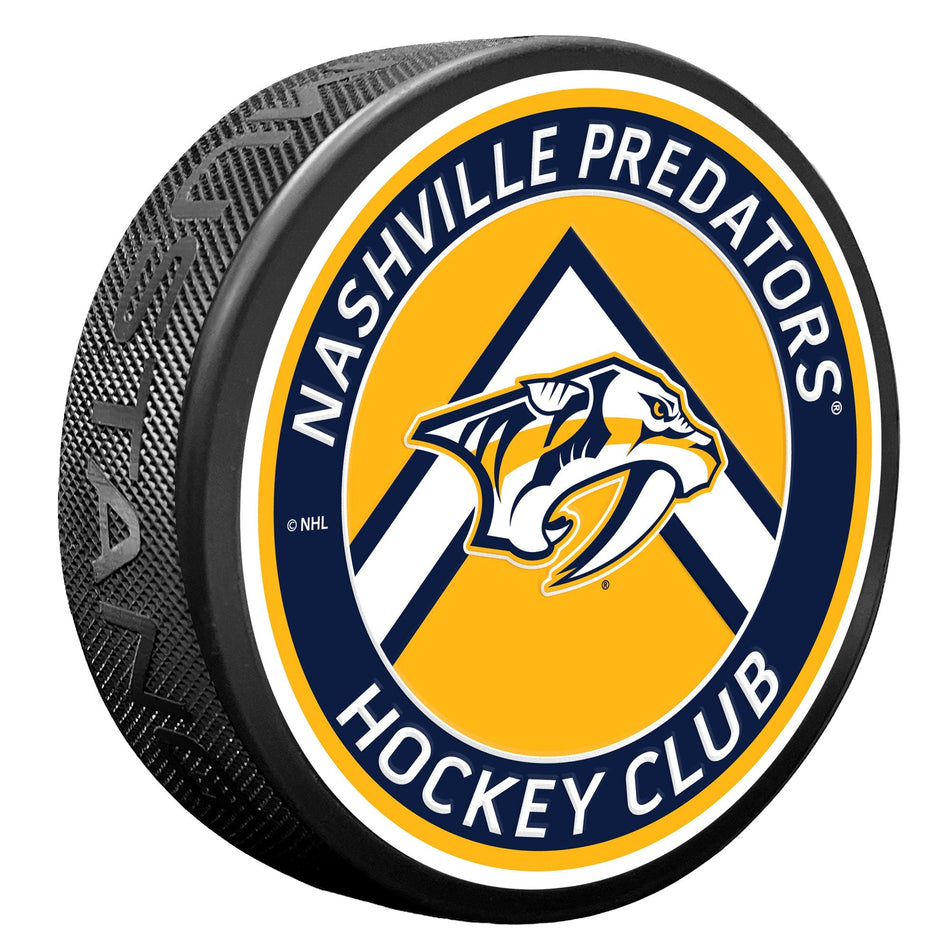Nashville Predators Puck - Chevron Banner
