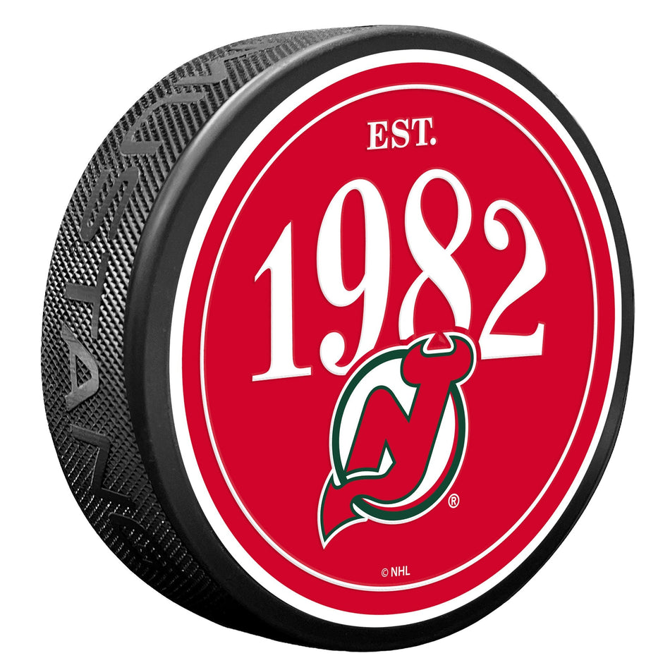 New Jersey Devils Puck - Founding Year