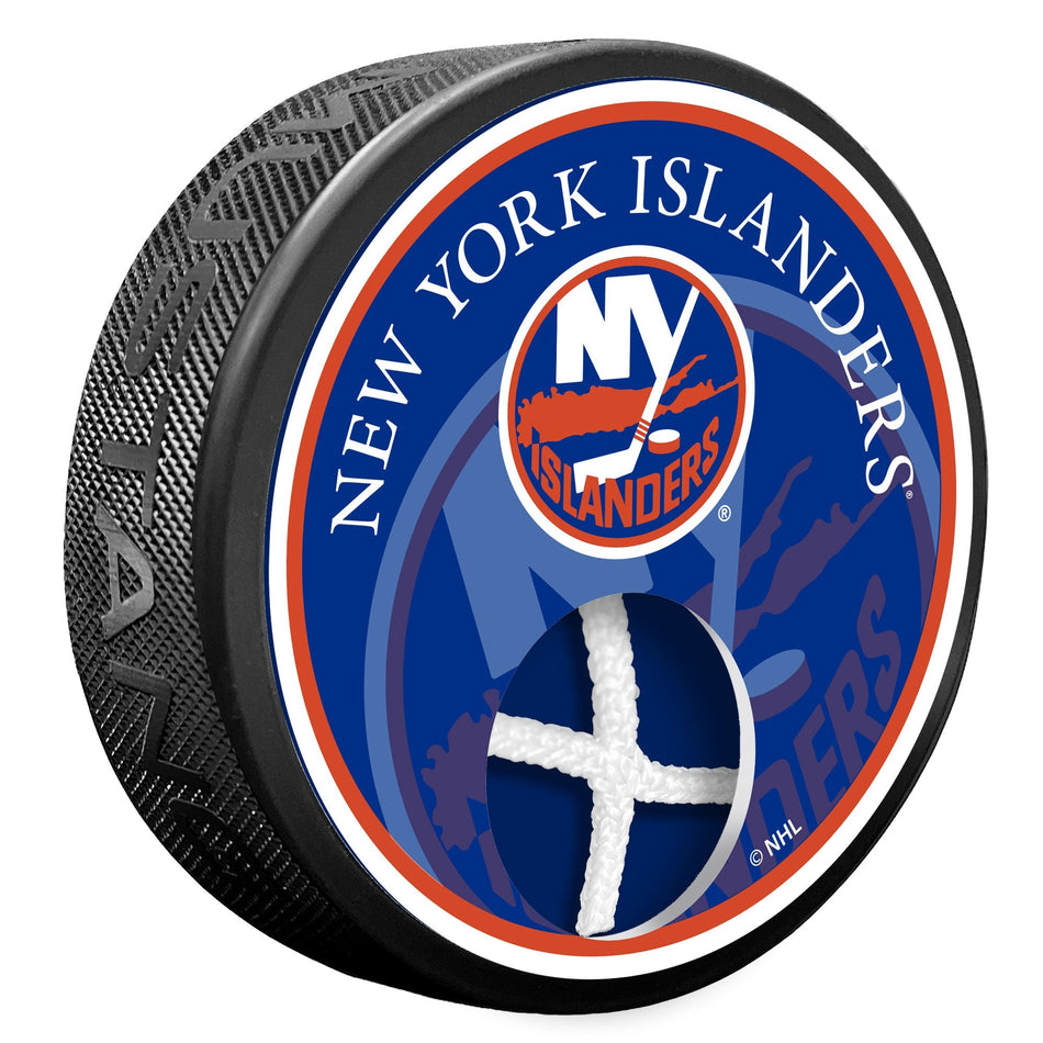 New York Islanders Puck - Game Used Net