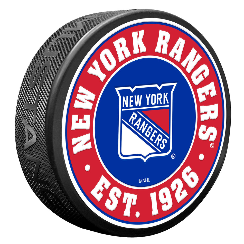New York Rangers Established Textured Puck
