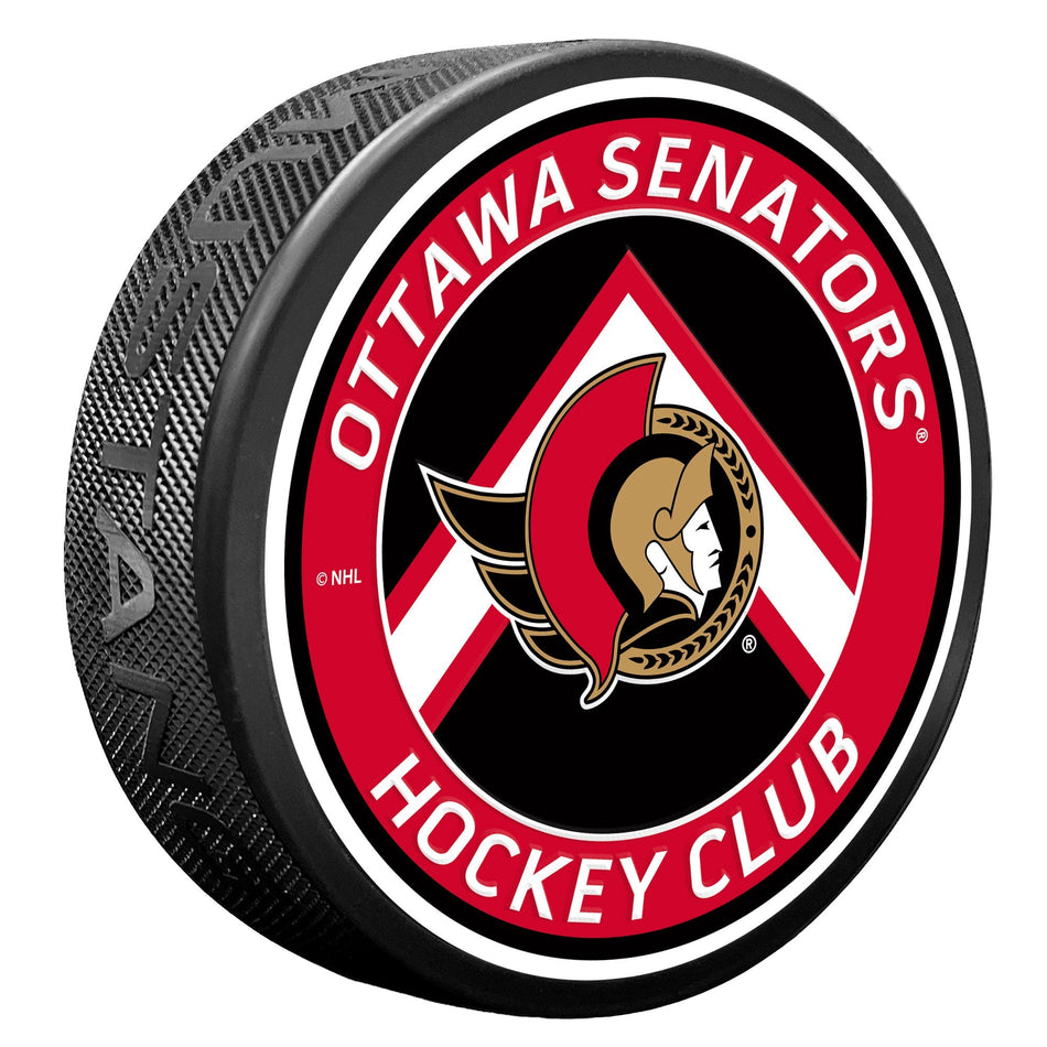 Ottawa Senators Puck - Chevron Banner