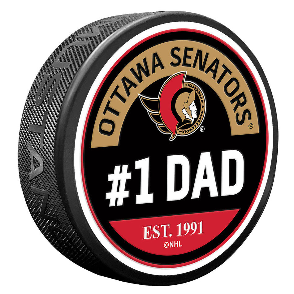 Ottawa Senators #1 Dad Textured Puck