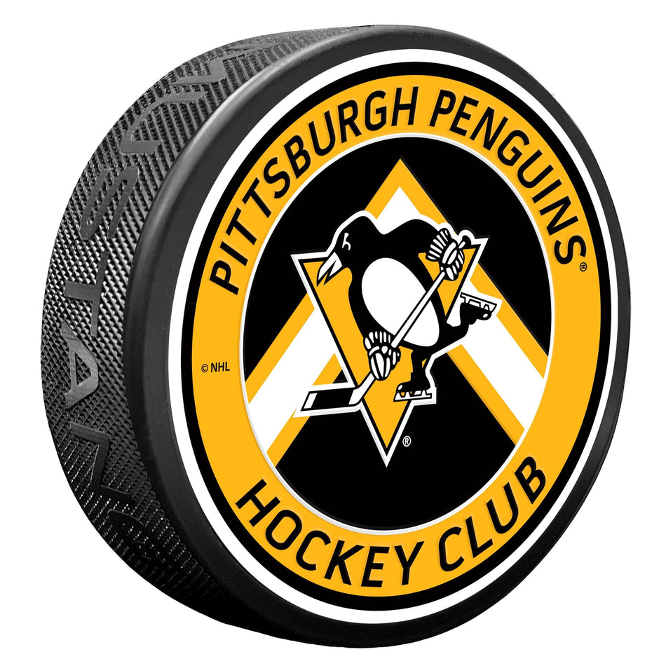 Pittsburgh Penguins Puck - Chevron Banner