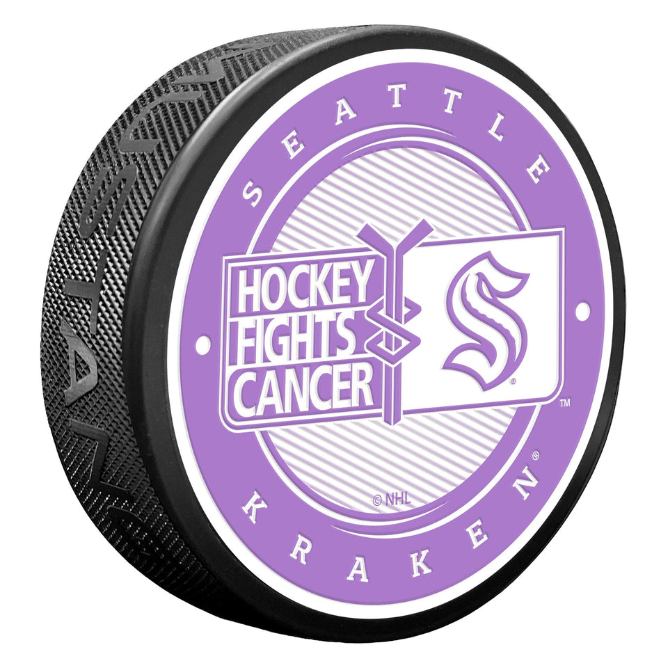 Seattle Kraken Hockey Puck - Hockey Fights Cancer