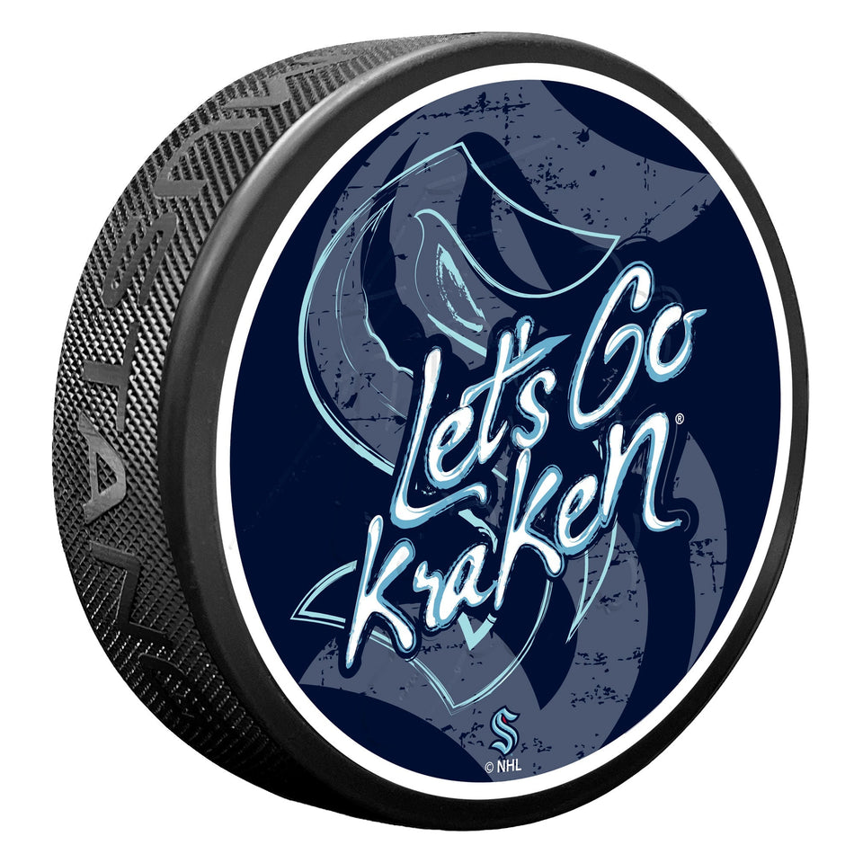 Seattle Kraken Puck - Let's Go