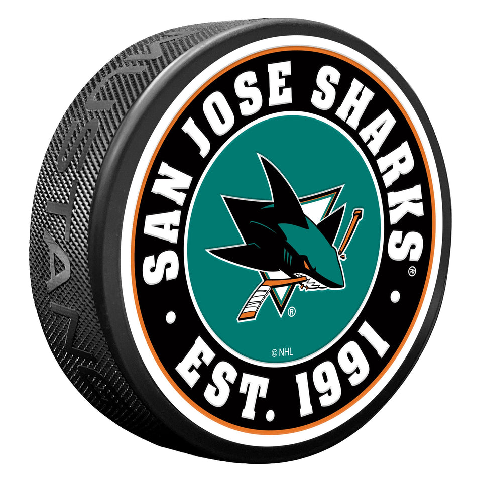 San Jose Sharks Established Textured Puck