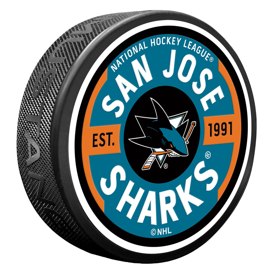San Jose Sharks Gear Textured Puck