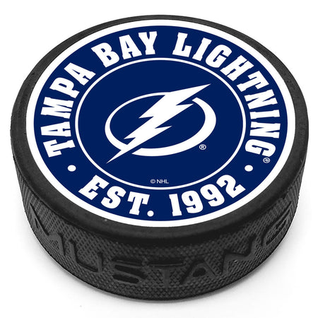 Tampa Bay Lightning Established Textured Puck - Hockey Hall of Fame