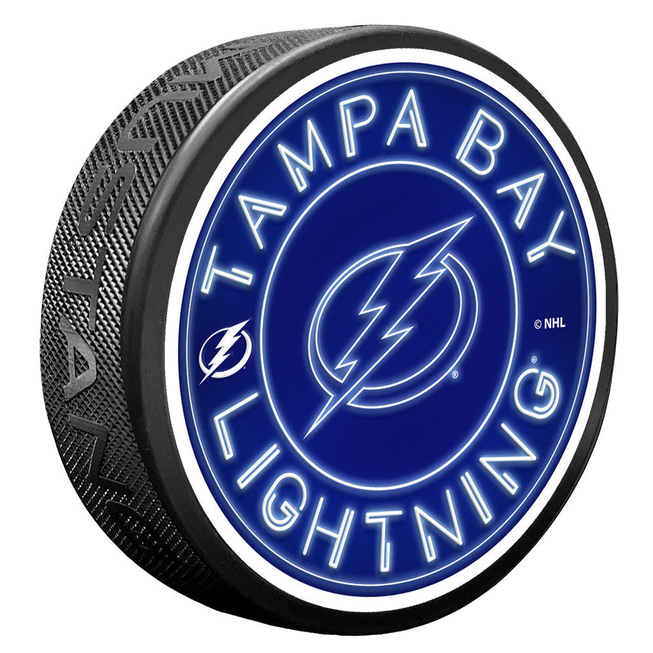 Tampa Bay Lightning Puck - Neon