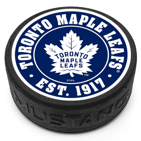 Toronto Maple Leafs Established Textured Puck - Hockey Hall of Fame