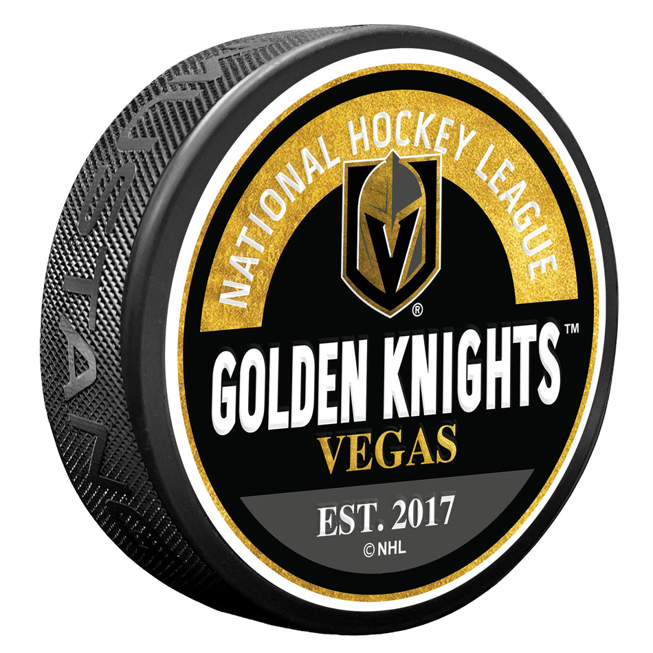 Vegas Golden Knights Block Textured Puck