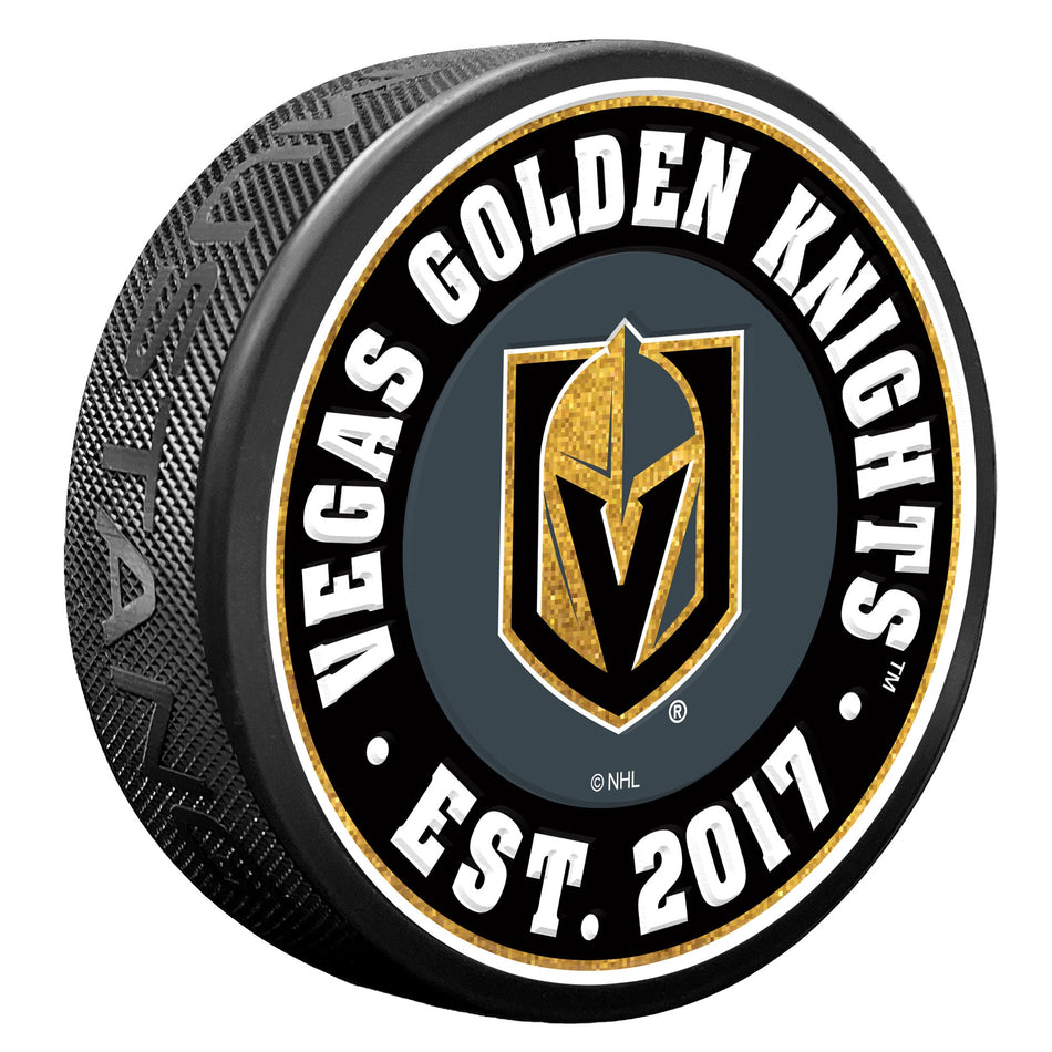 Vegas Golden Knights Established Textured Puck