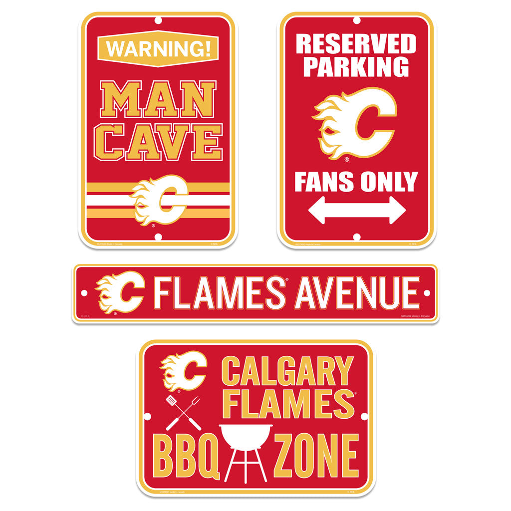 Calgary Flames Four Pack Fan Sign Set - Hockey Hall of Fame