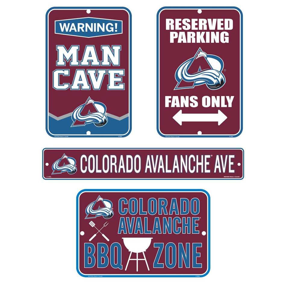 Colorado Avalanche Fan Four Pack Sign Set