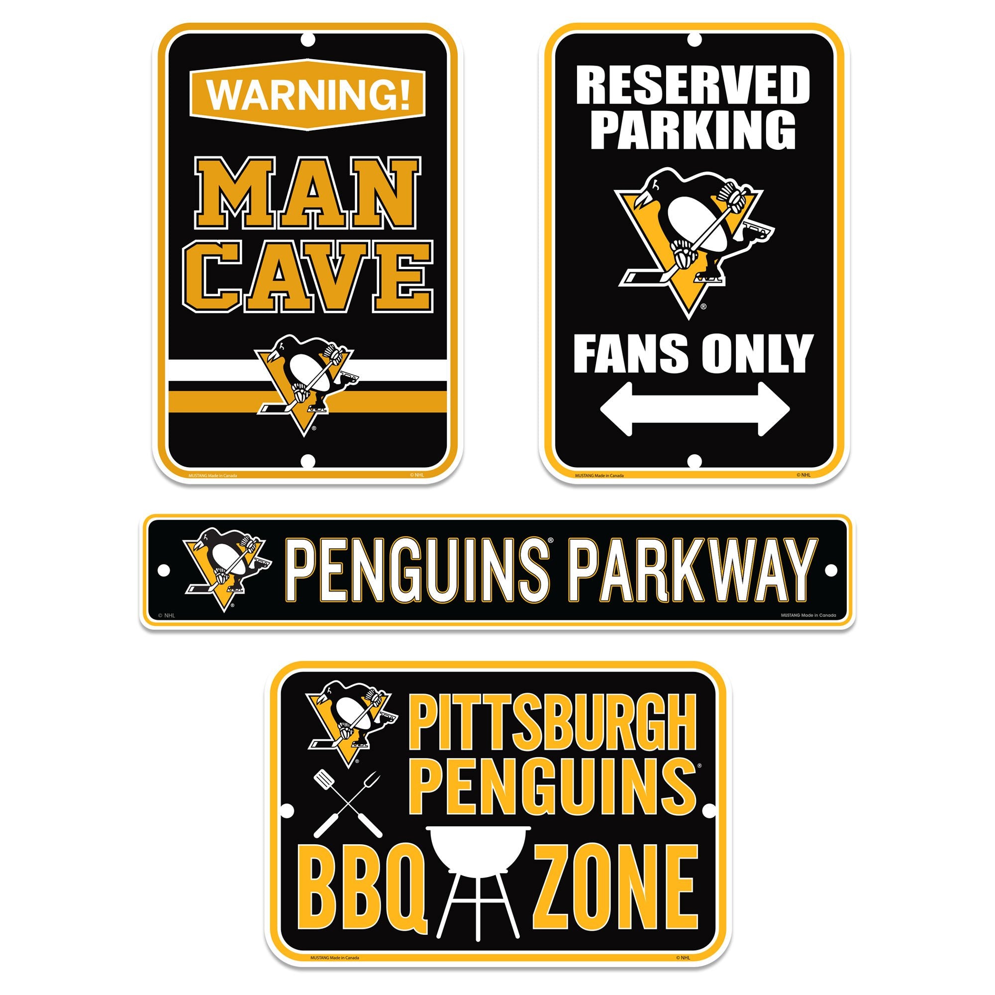 Pittsburgh Penguins Four Pack Fan Sign Set - Hockey Hall of Fame
