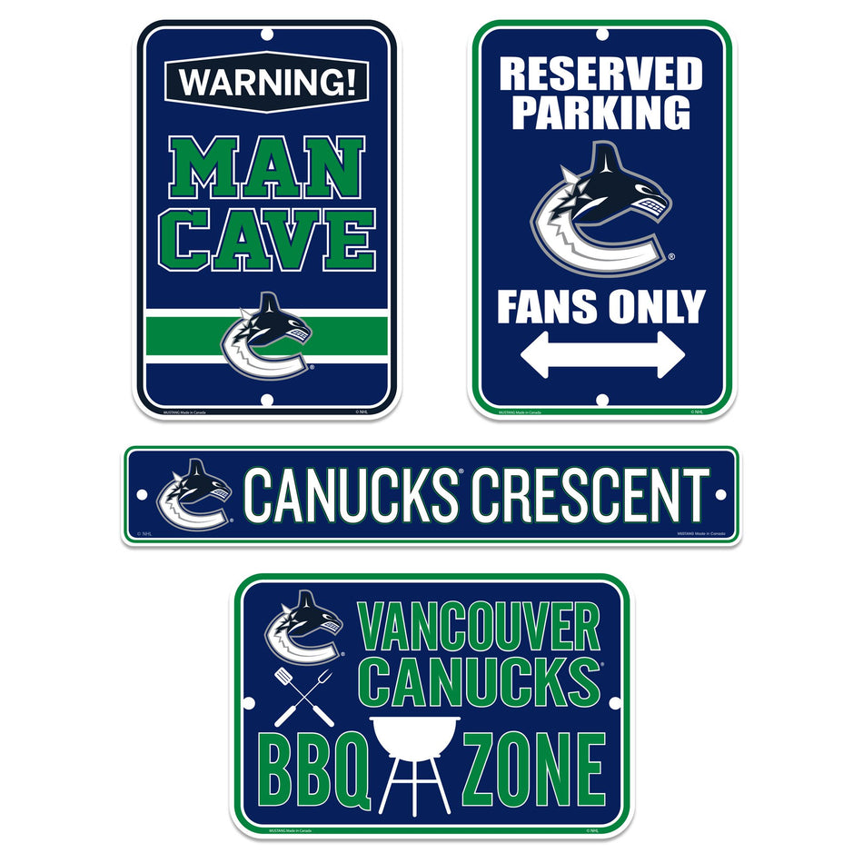 Vancouver Canucks Four Pack Fan Sign Set - Hockey Hall of Fame
