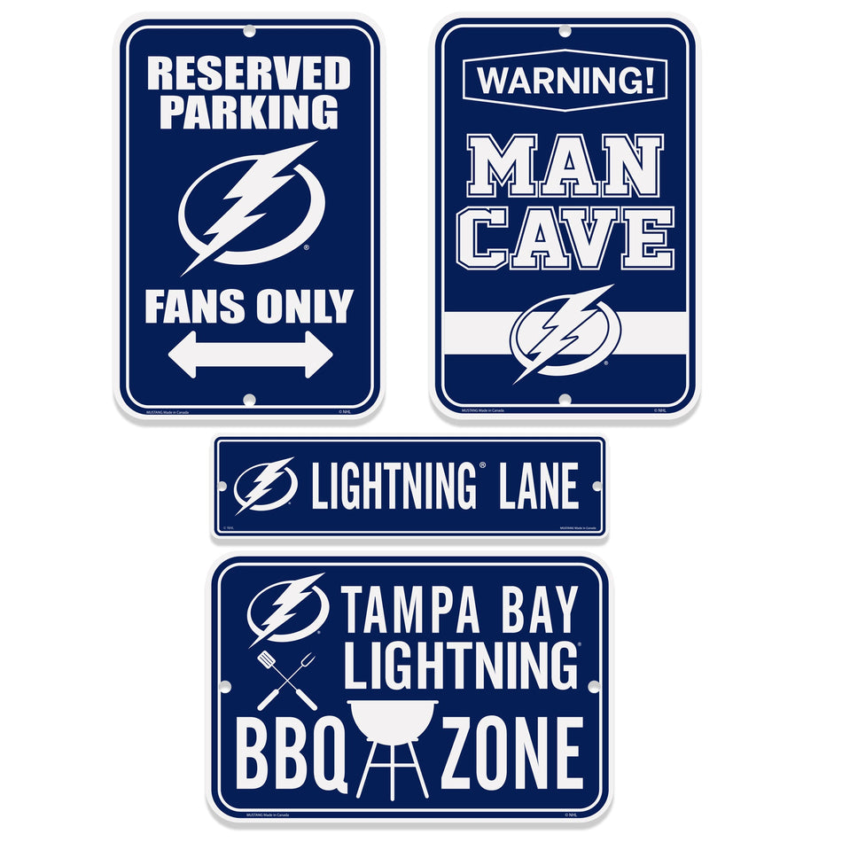 Tampa Bay Lightning Signs - 4 Pack Fan Set