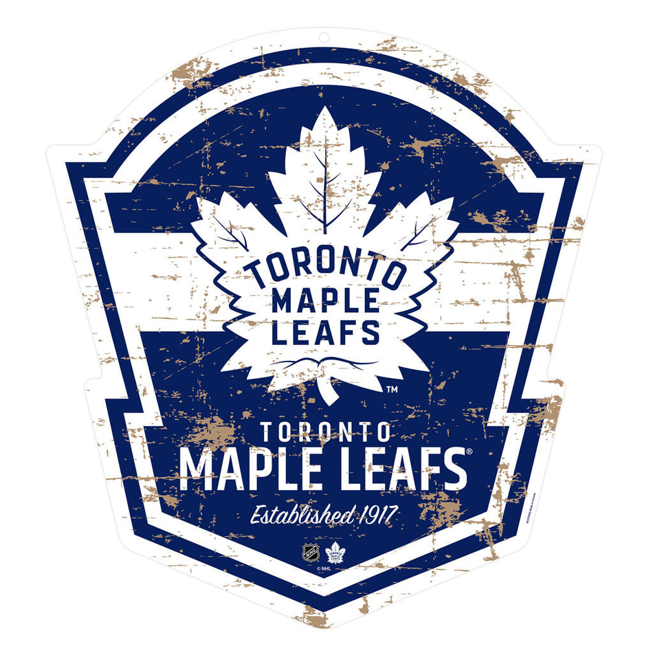 Toronto Maple Leafs 22" PVC Distressed Shield