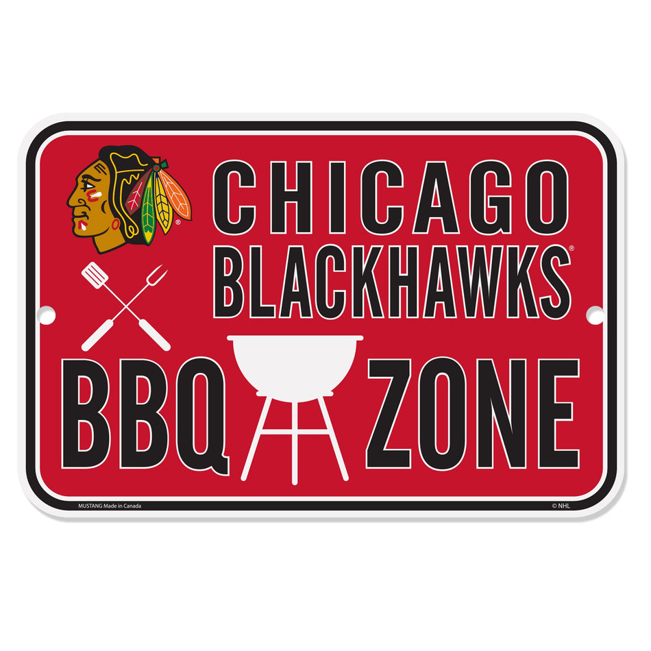 Chicago Blackhawks Sign - 10" x 15" BBQ Zone