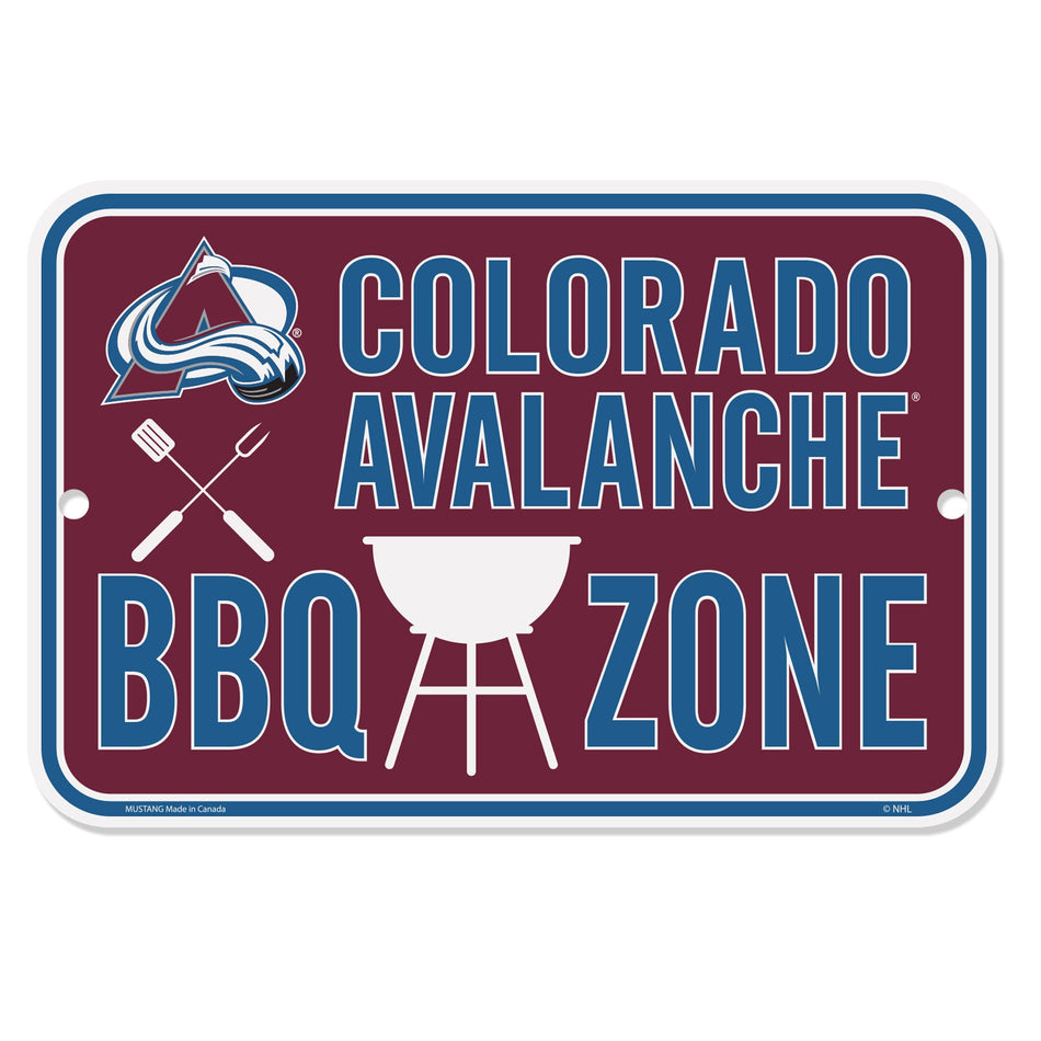 Colorado Avalanche Sign - 10" x 15" BBQ Zone