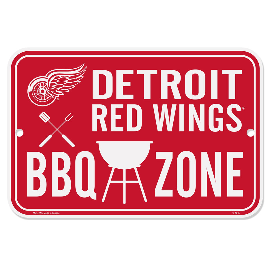 Detroit Red Wings Sign - 10" x 15" BBQ Zone