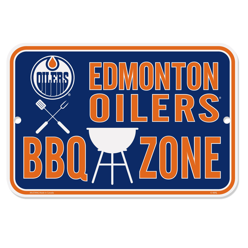 Edmonton Oilers Sign - 10" x 15" BBQ Zone