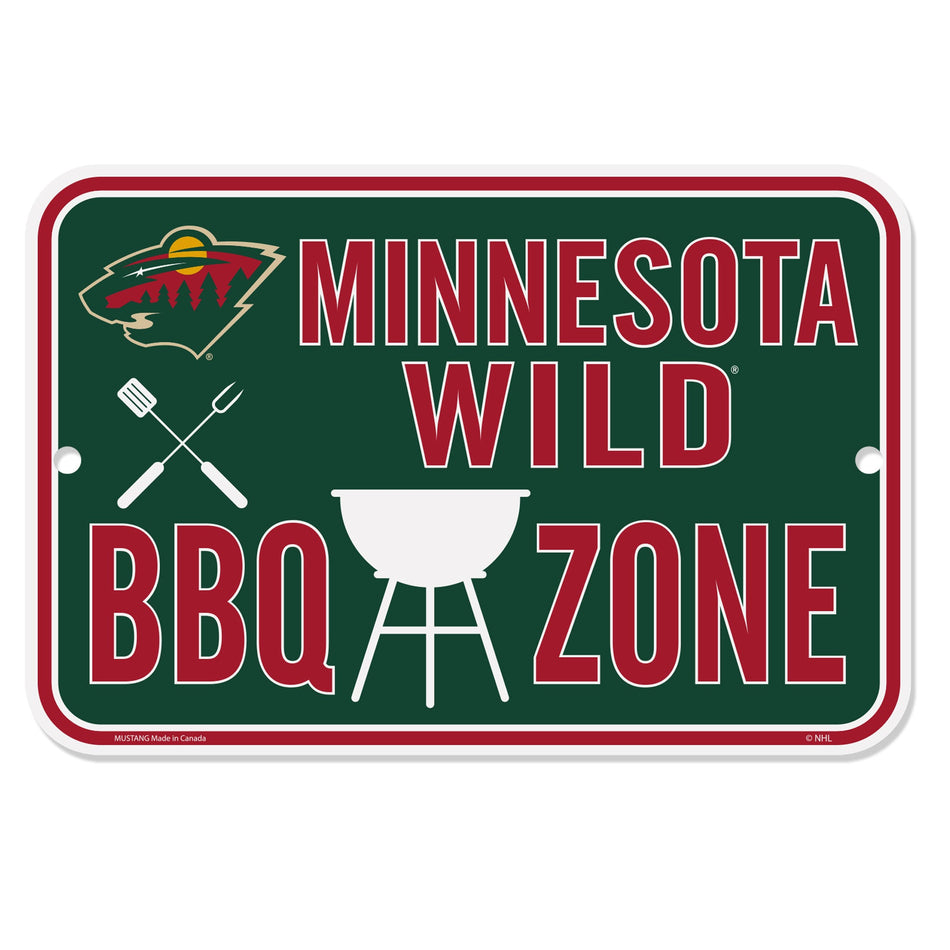 Minnesota Wild Sign - 10" x 15" BBQ Zone