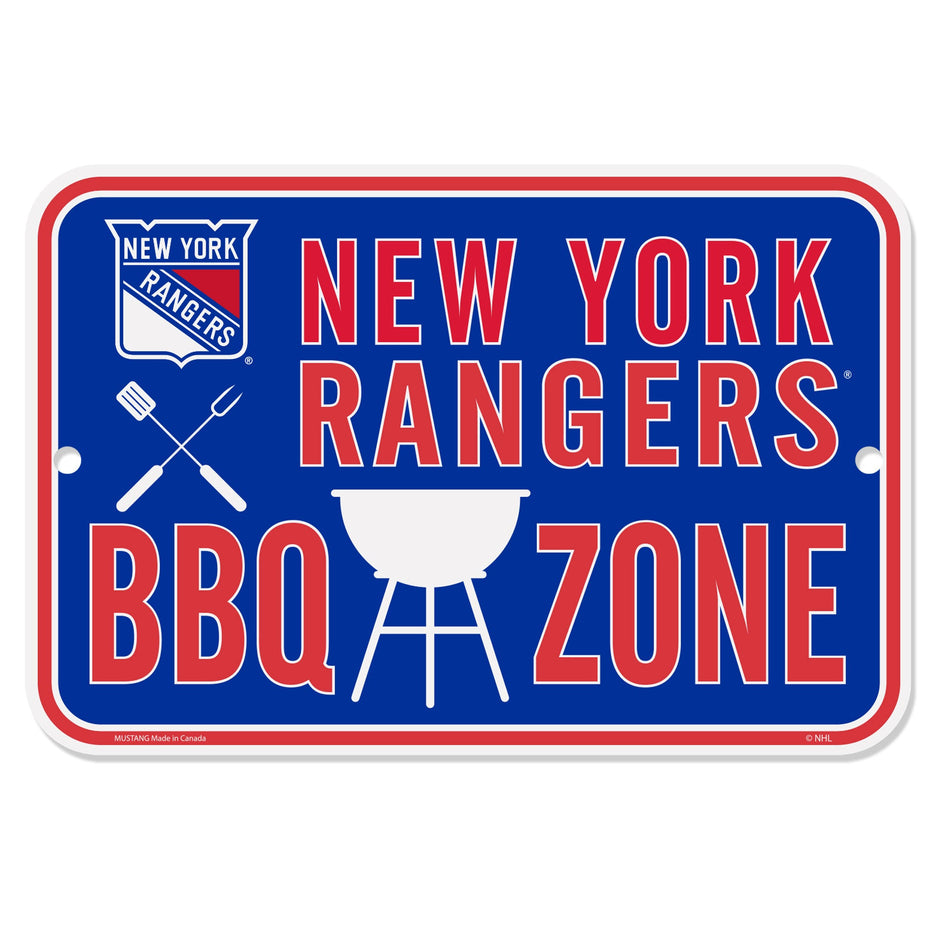 New York Rangers Sign - 10" x 15" BBQ Zone
