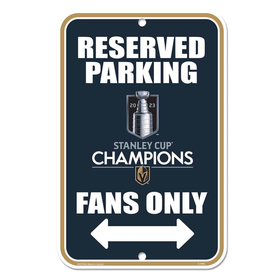Vegas Golden Knights Stanley Cup Champions Parking Sign - 10" x 15"