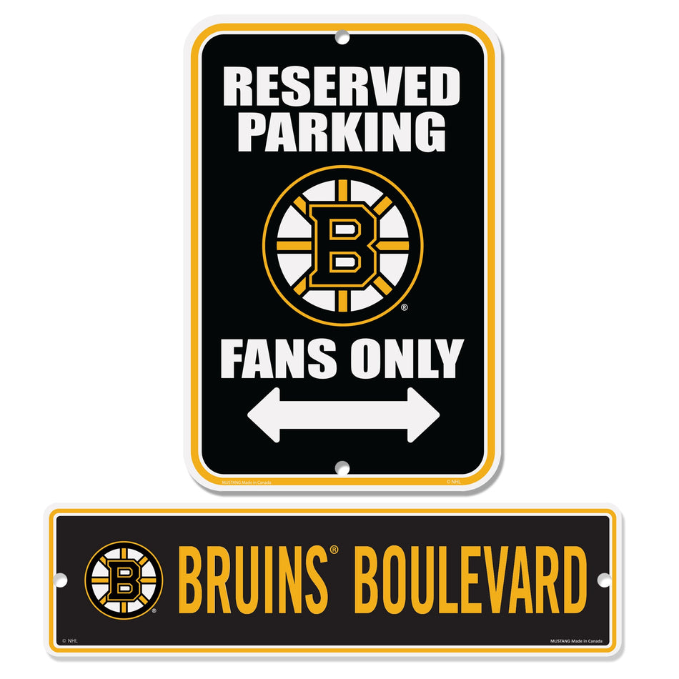 Boston Bruins Parking & Street 2 Pack Sign Set