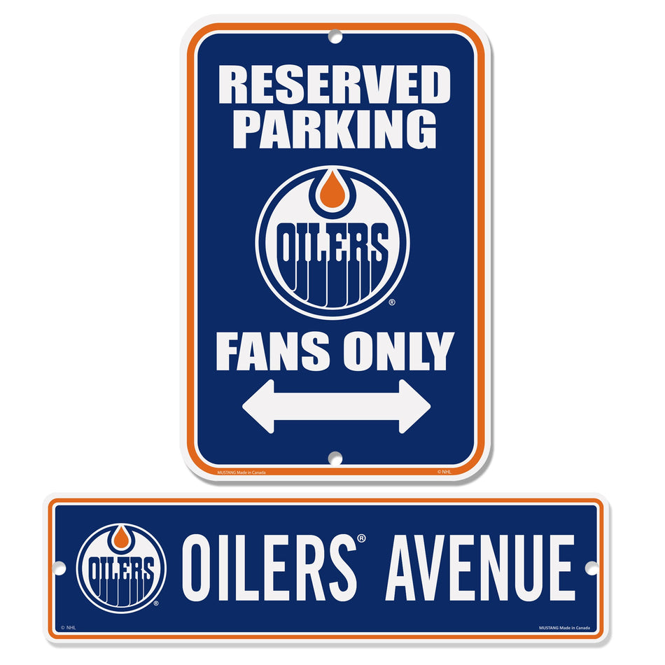 Edmonton Oilers Parking & Street 2 Pack Sign Set