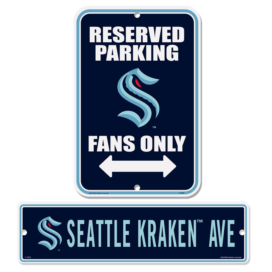 Seattle Kraken Parking & Street 2 Pack Sign Set