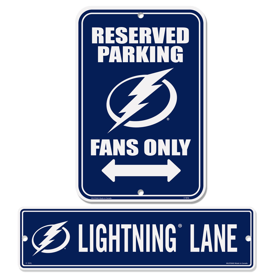 Tampa Bay Lightning Parking & Street 2 Pack Sign Set