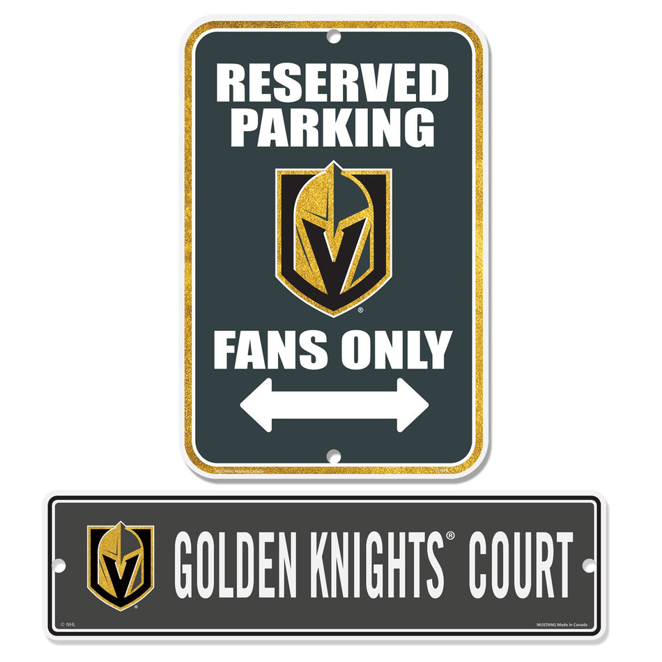 Vegas Golden Knights  Parking & Street 2 Pack Sign Set