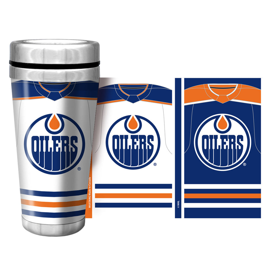16oz. Full Wrap Jersey Travel Mug - Edmonton Oilers