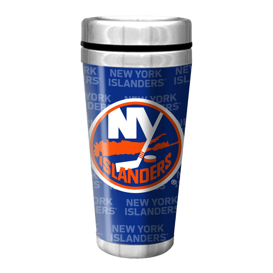 New York Islanders Travel Mug | Wallpaper Full Wrap 16 oz.