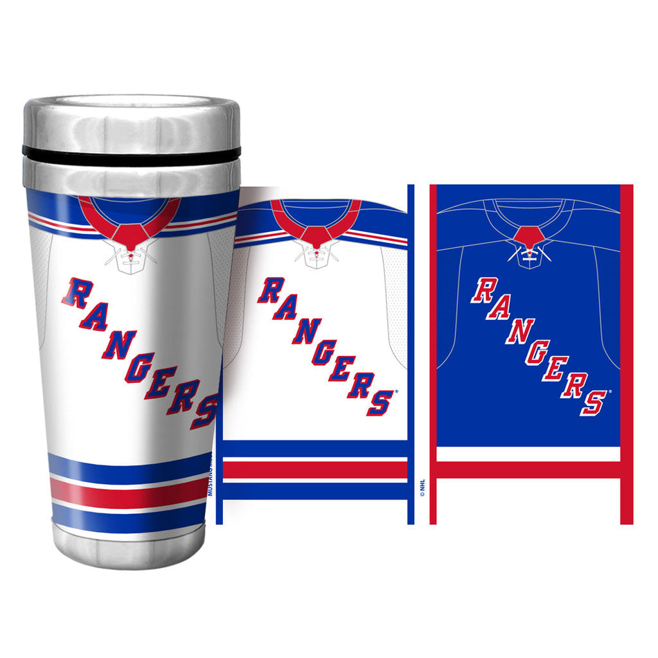 16oz. Full Wrap Jersey Travel Mug - New York Rangers