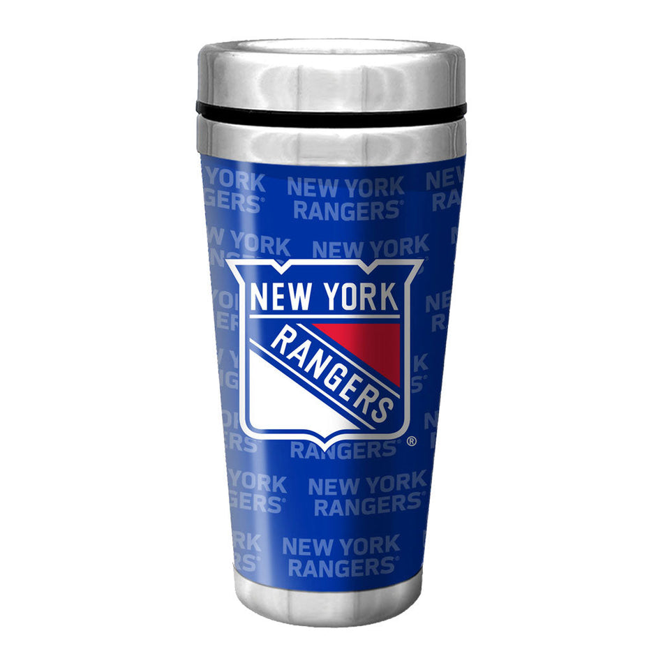 New York Rangers Travel Mug | Wallpaper Full Wrap 16 oz.