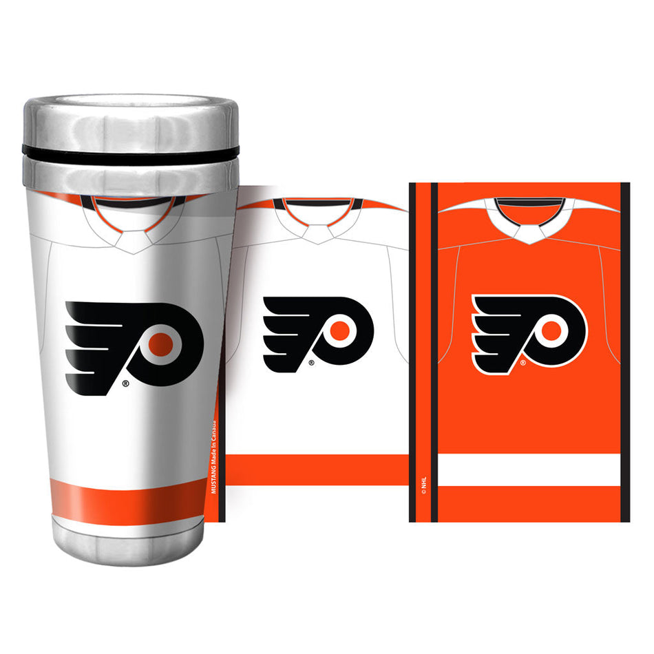 16oz. Full Wrap Jersey Travel Mug - Philadelphia Flyers