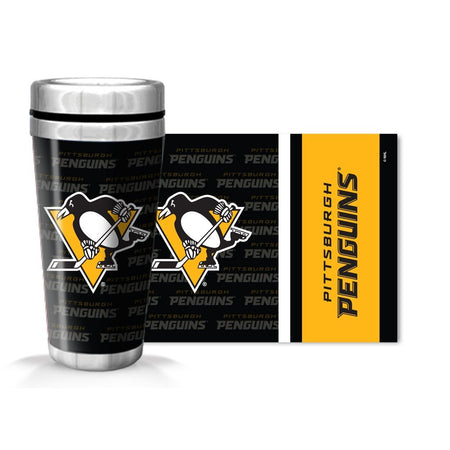 Pittsburgh Penguins 16oz Full Wrap Wallpaper Travel Mug - Hockey Hall of Fame