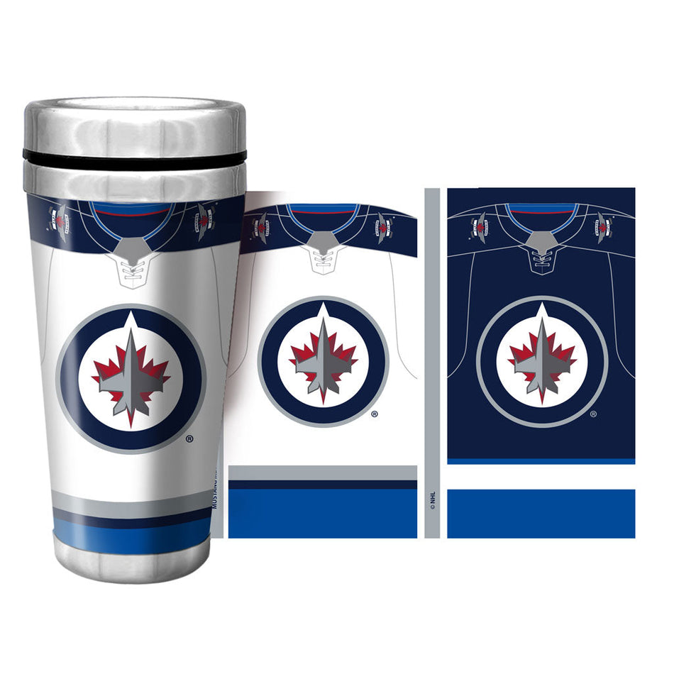 16oz. Full Wrap Jersey Travel Mug - Winnipeg Jets